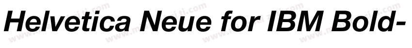 Helvetica Neue for IBM Bold字体转换